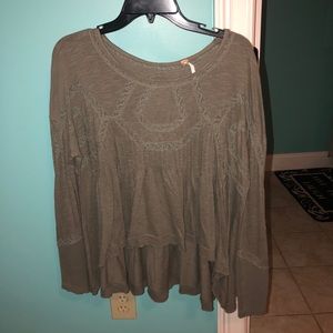 Long Sleeve Olive Free People Shirt